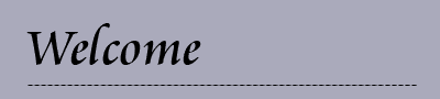 Welcome